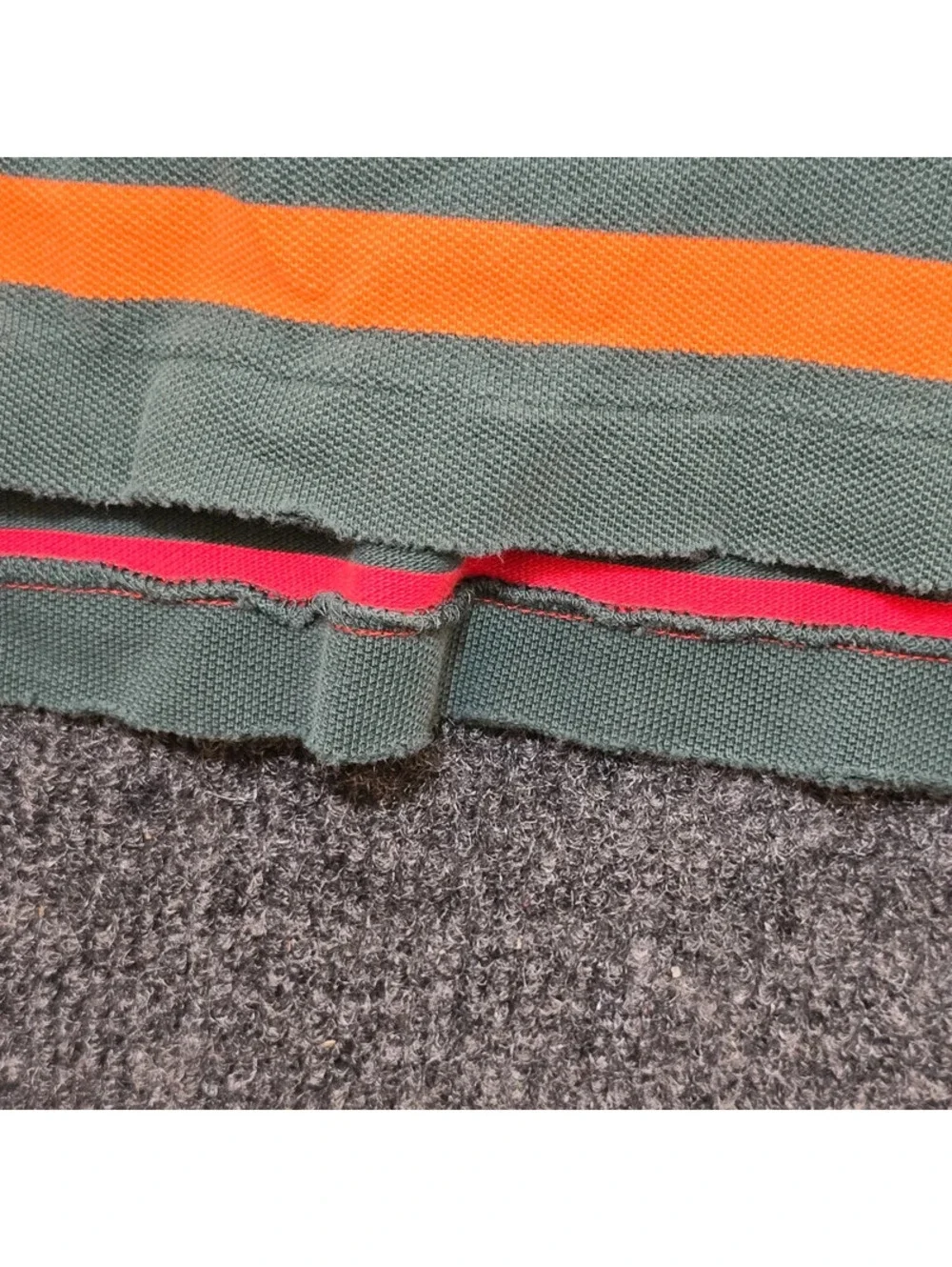 Vintage 90s Polo Ralph Lauren Striped Shirt 3XL Big Green Red Yellow Distress